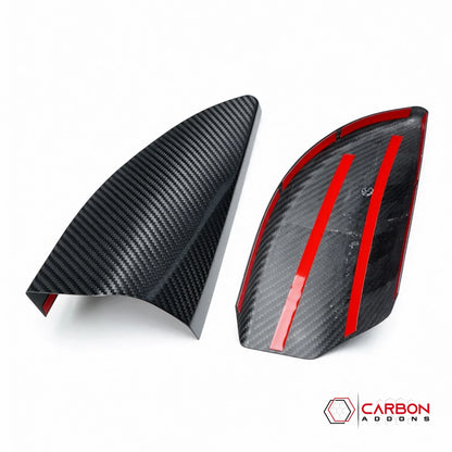 Real Carbon Fiber A-Pillar Speaker Trim Covers for 2021+ Ford F-150