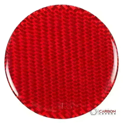 C8 Corvette Real Carbon Fiber Steering Wheel Button Trim Covers | Interior Overlay (2020–2026)