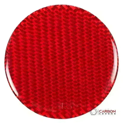 C8 Corvette Real Carbon Fiber Steering Wheel Button Trim Covers | Interior Upgrade (2020–2027)