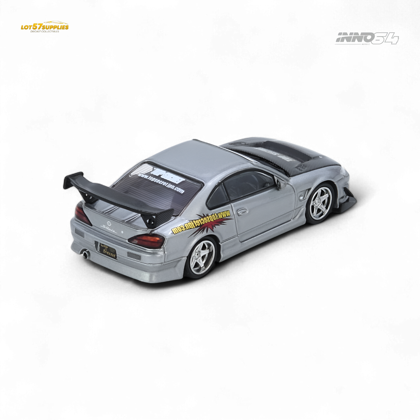 (Pre-Order) INNO64 TOP SECRET SILVIA - S15 Silver 1:64