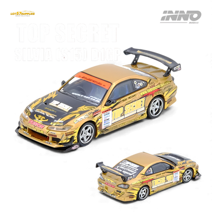 (Pre-Order) INNO64 TOP SECRET Silvia S15 D1GP Champion 2004 - Gold 1:64