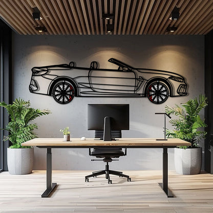 BMW M8 Competition Metal Car Wall Art with Rotating Wheels - M Power Luxury Silhouette - Interactive Automotive Wall Art - KAFMEKA109