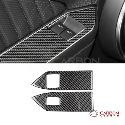 Real Carbon Fiber Window Switch Trim Overlay | Mustang 2005-2009
