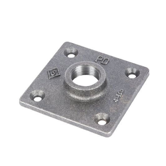 3/4 in. Black Square Floor Flange