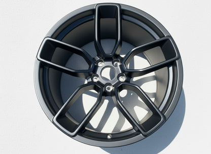 SR2 20x9.5 5x115 +15 71.5 Matte Black