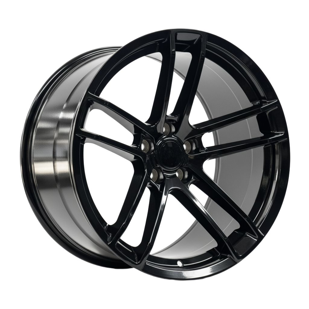 SR4 20x9.5 5x115 +18 71.5 GLOSS BLACK (Dodge SRT Challenger Charger)