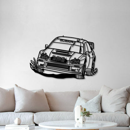 Impreza WRX STI Blobeye WRC Perspective Metal Car Wall Art - MT1190