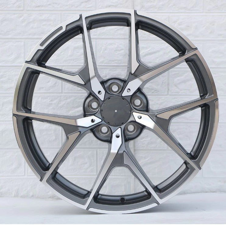 MB19 18x8.5 5x112 +38 66.6 Gunmetal Machined Face
