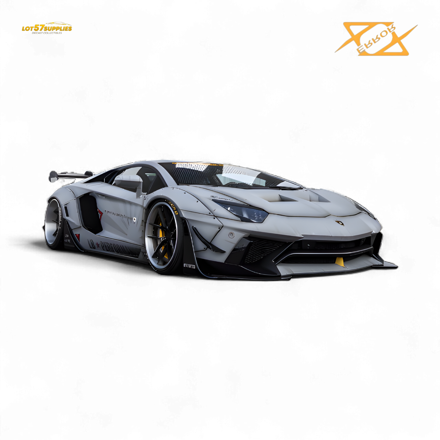 (Pre-Order) 404error LBWK Aventador 2.0 - Fighter Gray 1:64