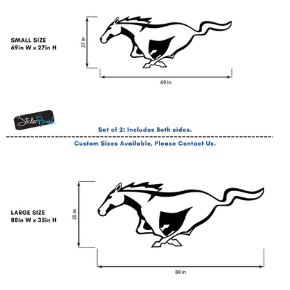 Mustang Horse Graphic Decal for Mustang Car, Mustang Mach-E. #7096-Sup
