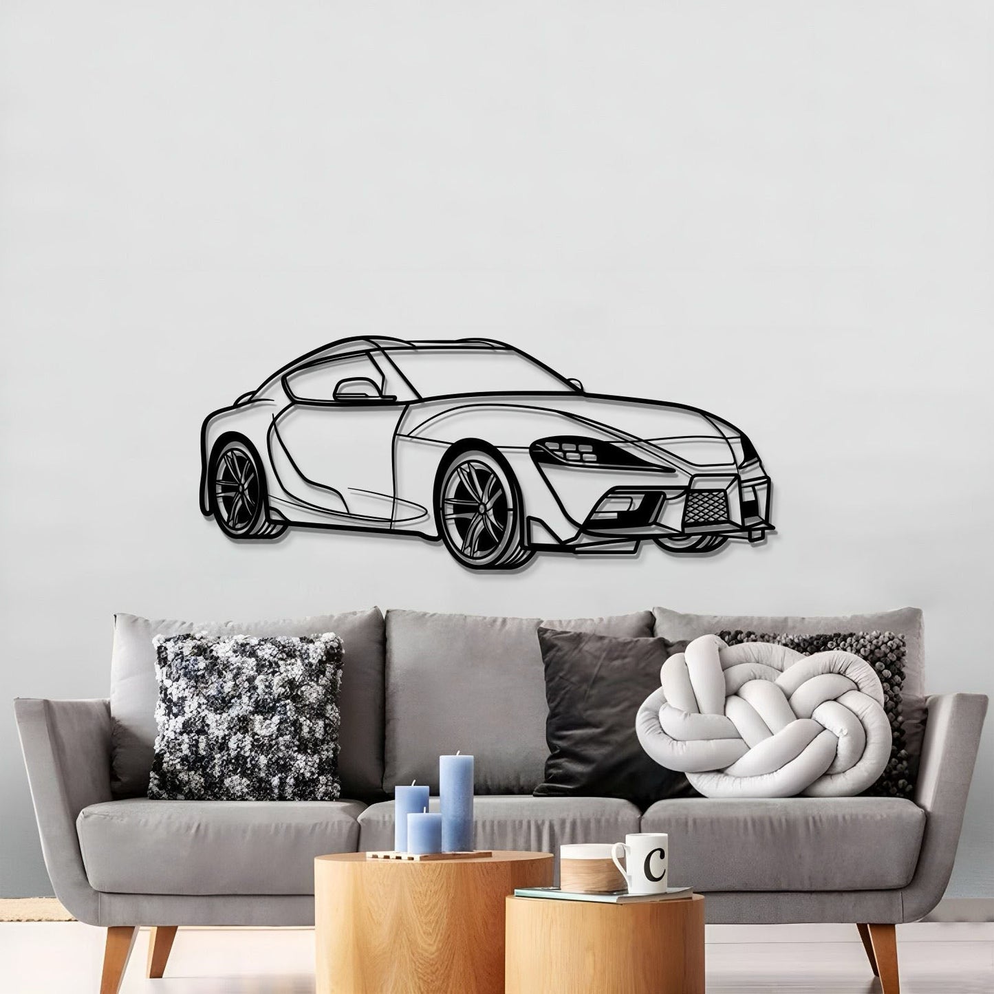 Supra MK5 Perspective Metal Car Wall Art  - MT1137