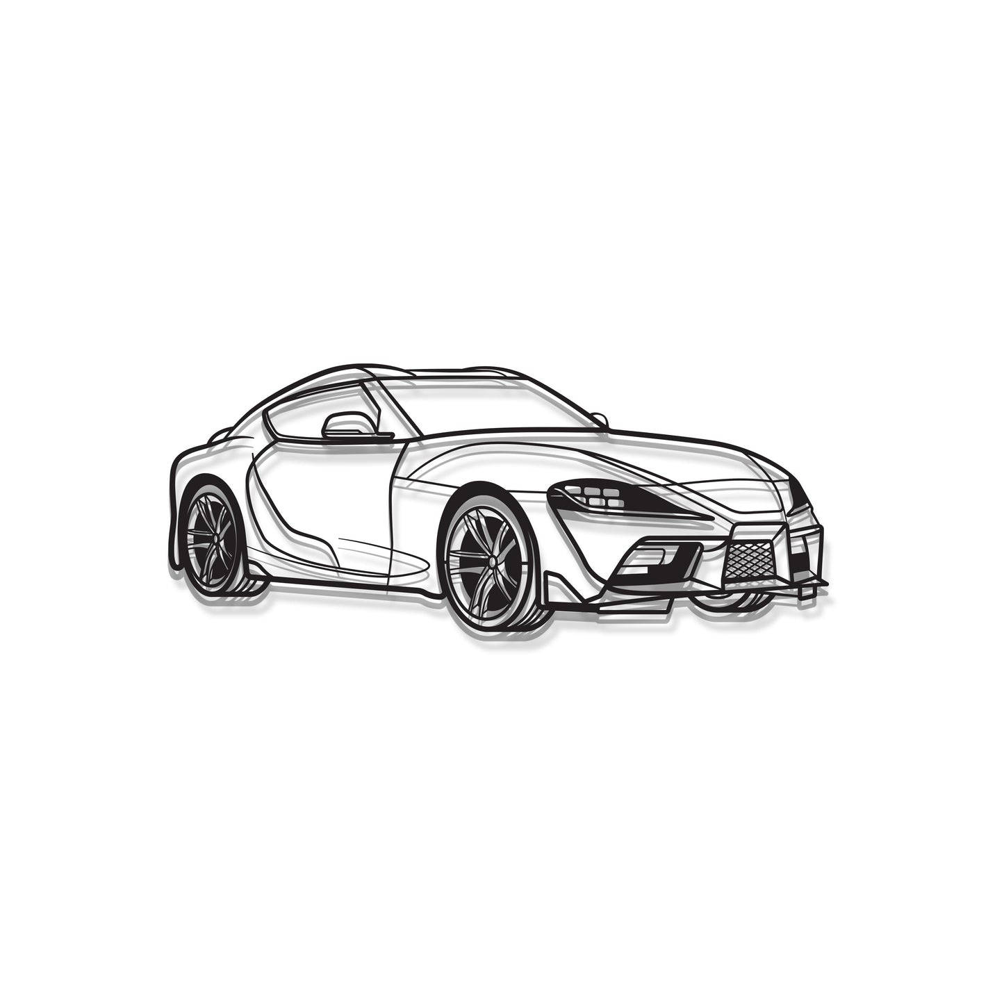 Supra MK5 Perspective Metal Car Wall Art  - MT1137