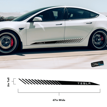 Tesla Racing Stripes Decal Sticker. #6795