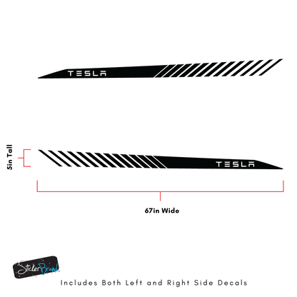 Tesla Racing Stripes Decal Sticker. #6795