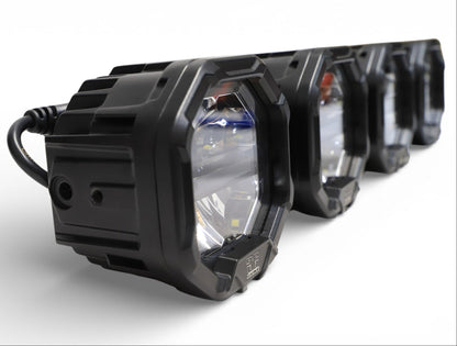 5 Light U-Con Interlocking Off Road LED Pod With Amber or White DRL Running Light