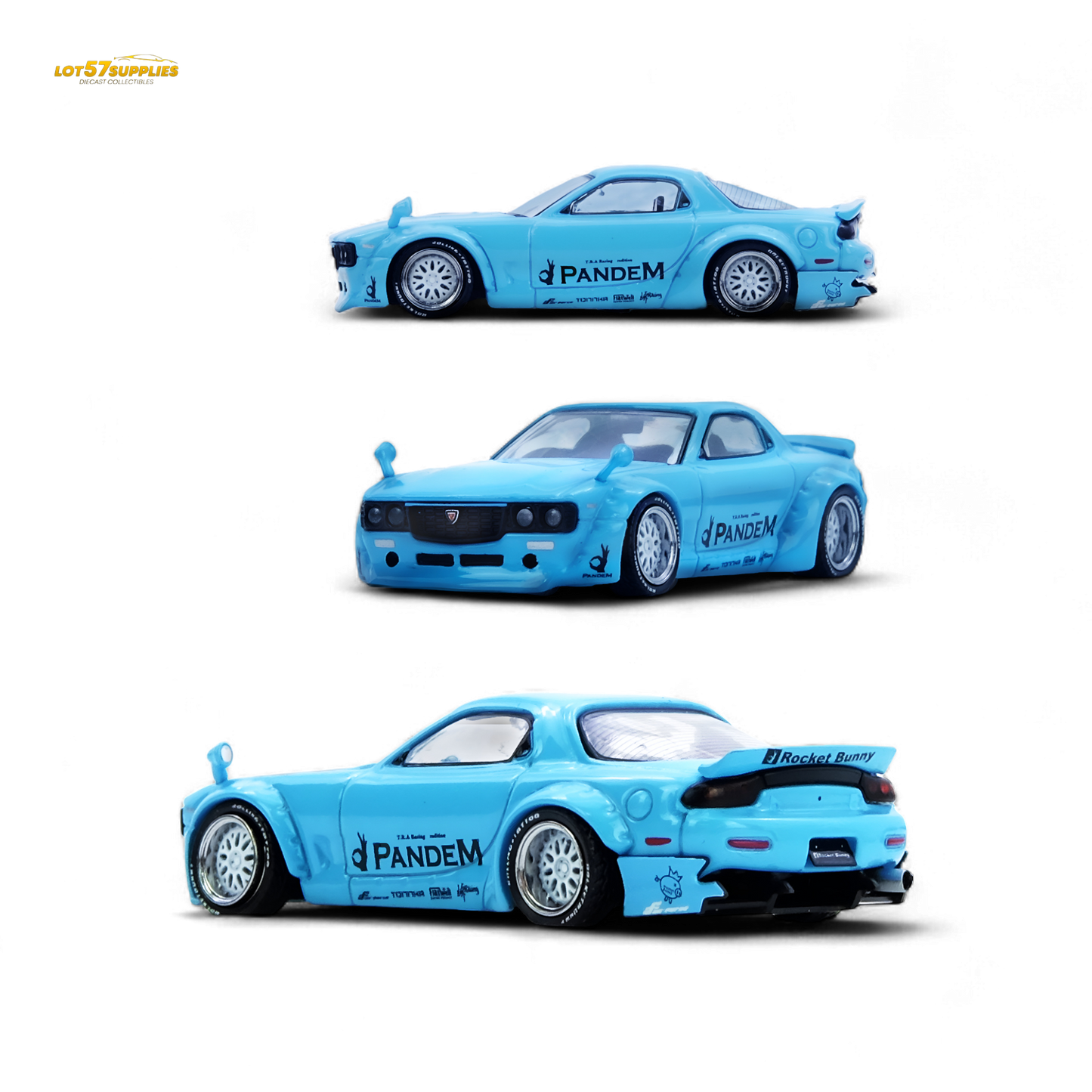 (Pre-Order) Inno64 Pandem Rocket Bunny RX7 FD3S - Tiff Blue 1:64