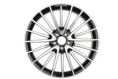 W812 21x10 5x112 +48 66.5 Black Machined Face