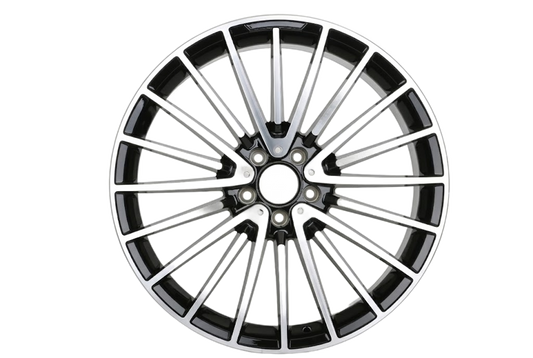 W812 21x10 5x112 +48 66.5 Black Machined Face