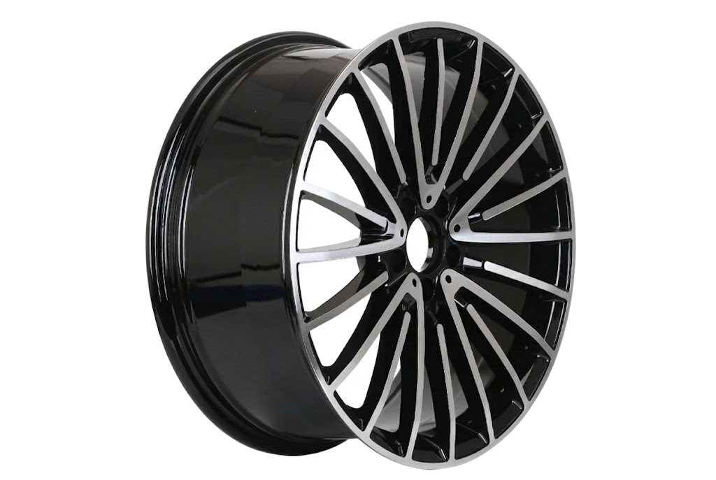 W812 21x10 5x112 +48 66.5 Black Machined Face