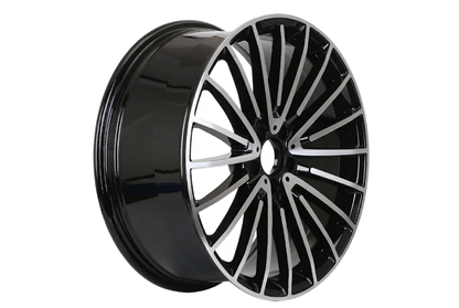 W812 21x10 5x112 +48 66.5 Black Machined Face
