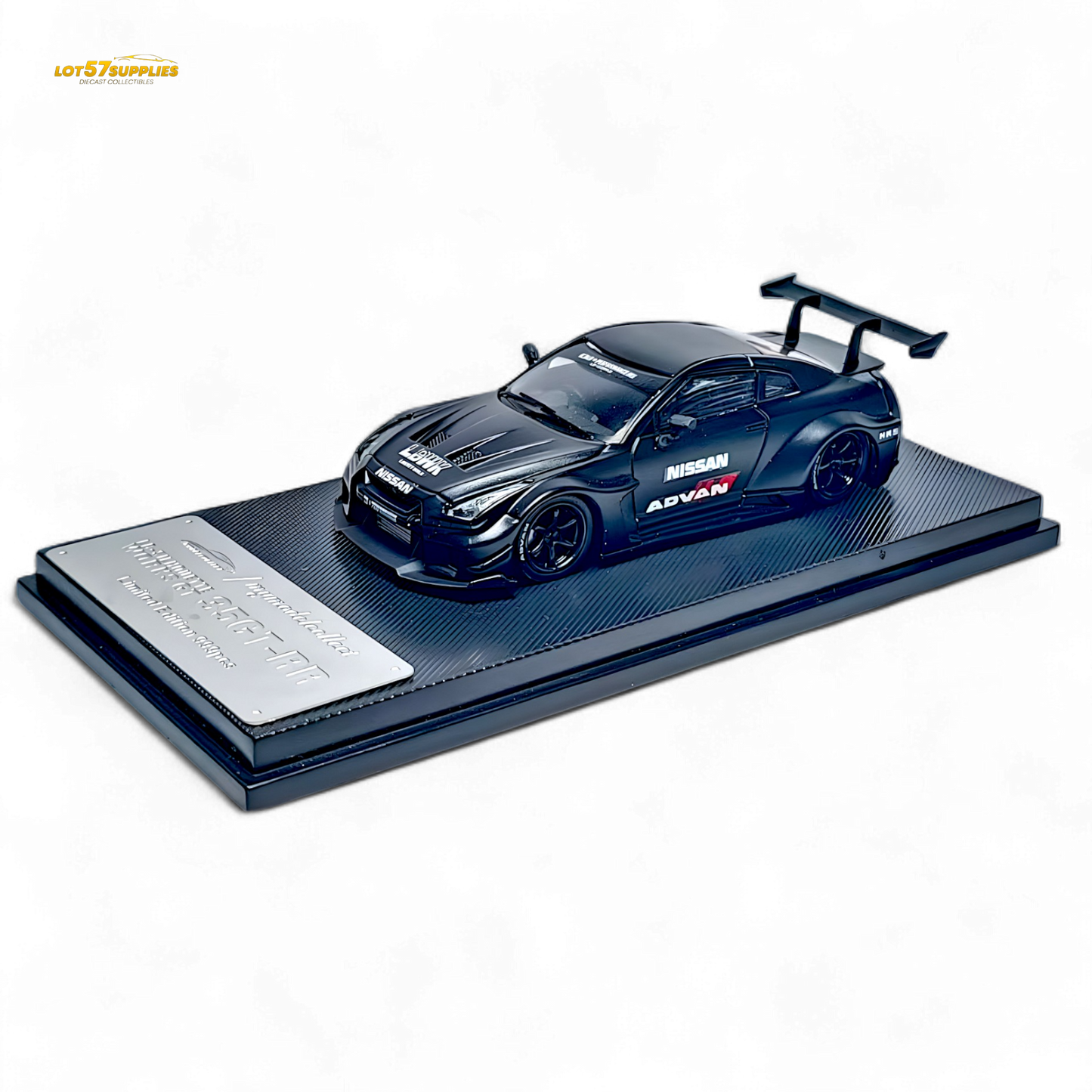 MC Skyline R35 GTR GT - Matte Black Advan Liberty Walk (LB) 1:64