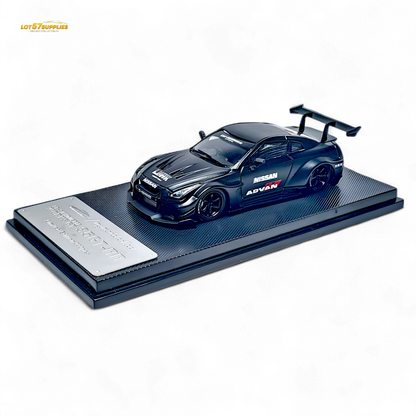 MC Skyline R35 GTR GT - Matte Black Advan Liberty Walk (LB) 1:64