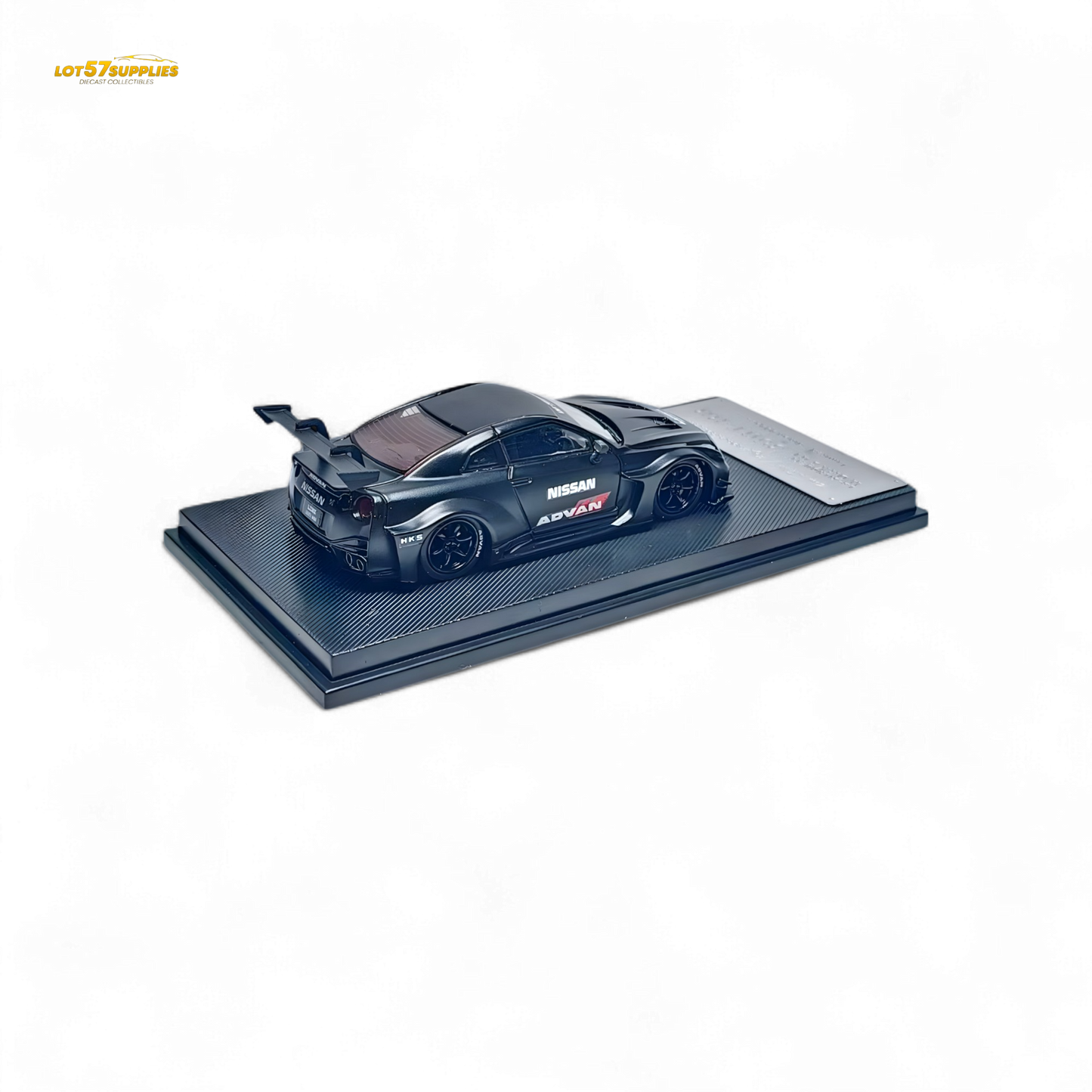 MC Skyline R35 GTR GT - Matte Black Advan Liberty Walk (LB) 1:64