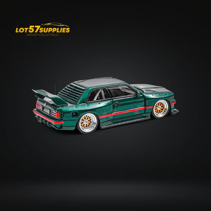 NA BMW E30 Wide-Body Resin Model Green 1:64