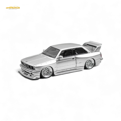 NA BMW E30 Wide-Body Resin Model Silver 1:64