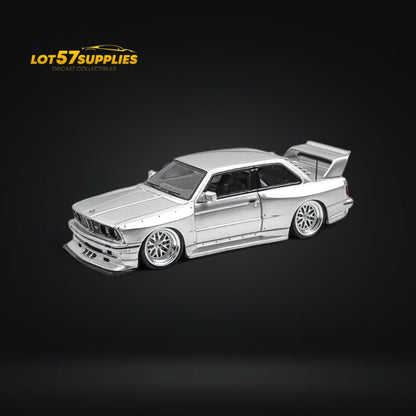 NA BMW E30 Wide-Body Resin Model Silver 1:64