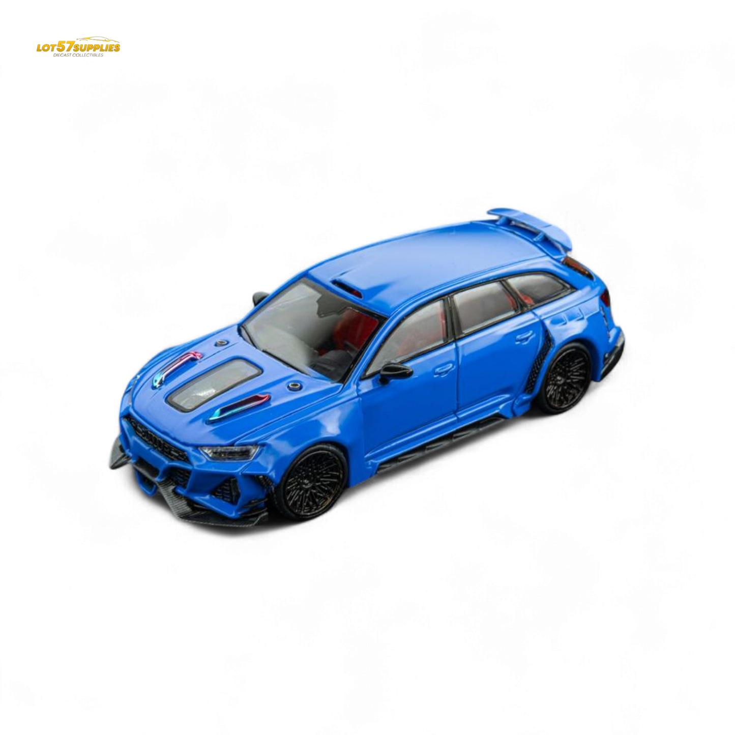 (Pre-Order) DCM Modified Audi RS6 Wagon Blue - Engine & Openable Hood 1:64