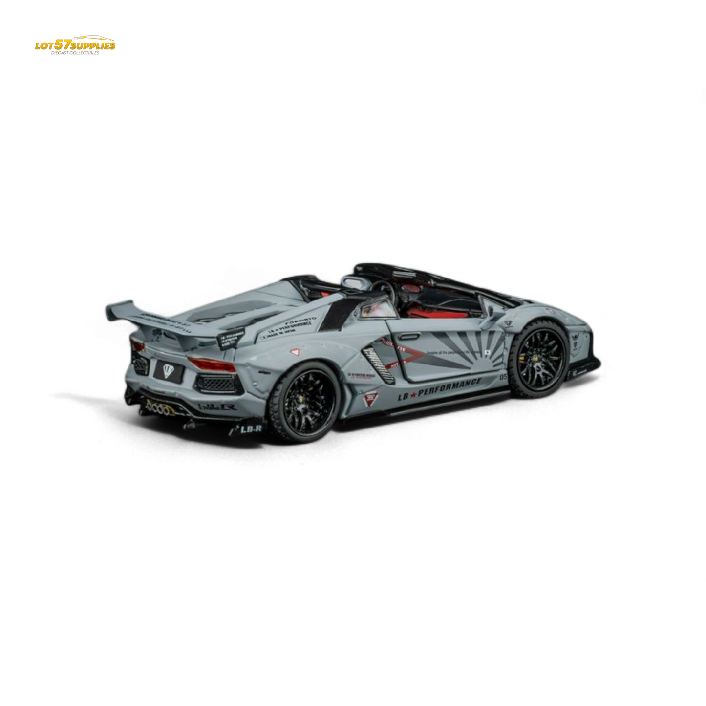 TPC Rhino Model RM 1/64 Lamborghini LP720-4 Roadster Wide-Body Modified - Combat Gray 1/64