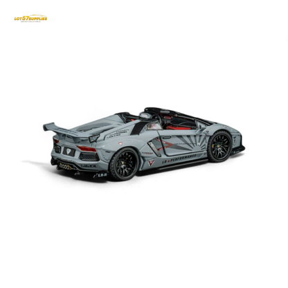TPC Rhino Model RM 1/64 Lamborghini LP720-4 Roadster Wide-Body Modified - Combat Gray 1/64