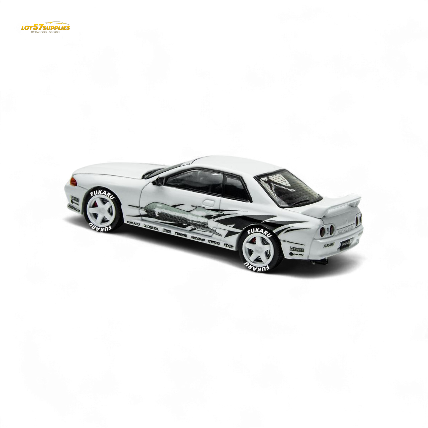 (Pre-Order) TimeMicro Skyline GT-R R32 Los Santos Drift - White 1/64