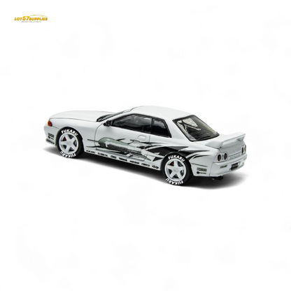 (Pre-Order) TimeMicro Skyline GT-R R32 Los Santos Drift - White 1/64