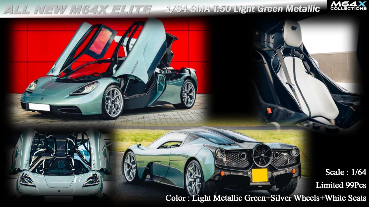 (Pre-Order) M64X GMA T.50 Light Green Metallic 1:64