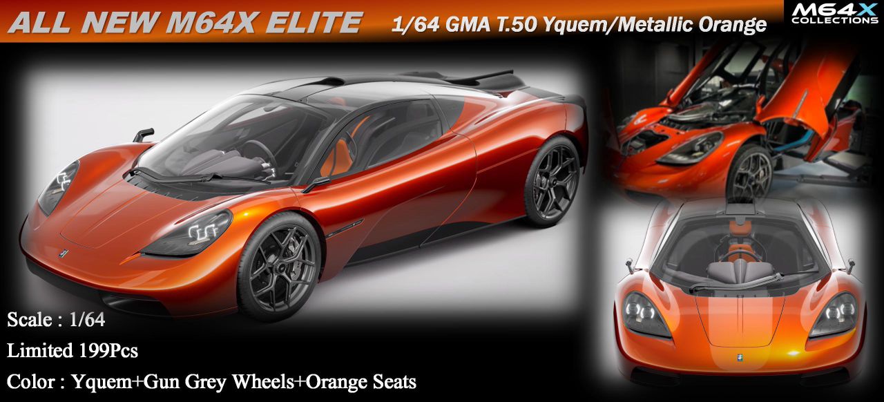 (Pre-Order) M64X GMA T.50 Metallic Orange 1:64
