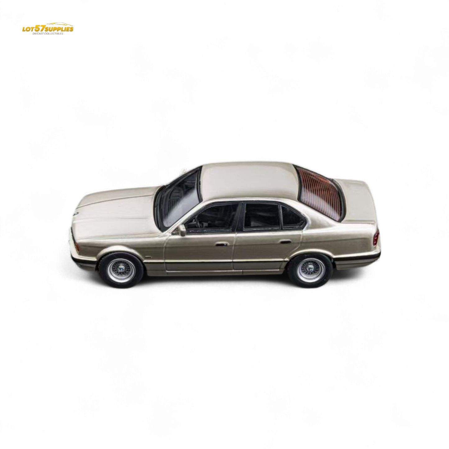 (Pre-Order) DCM BMW E34 5-Series Sedan - Cashmere Beagle Gold 1:64