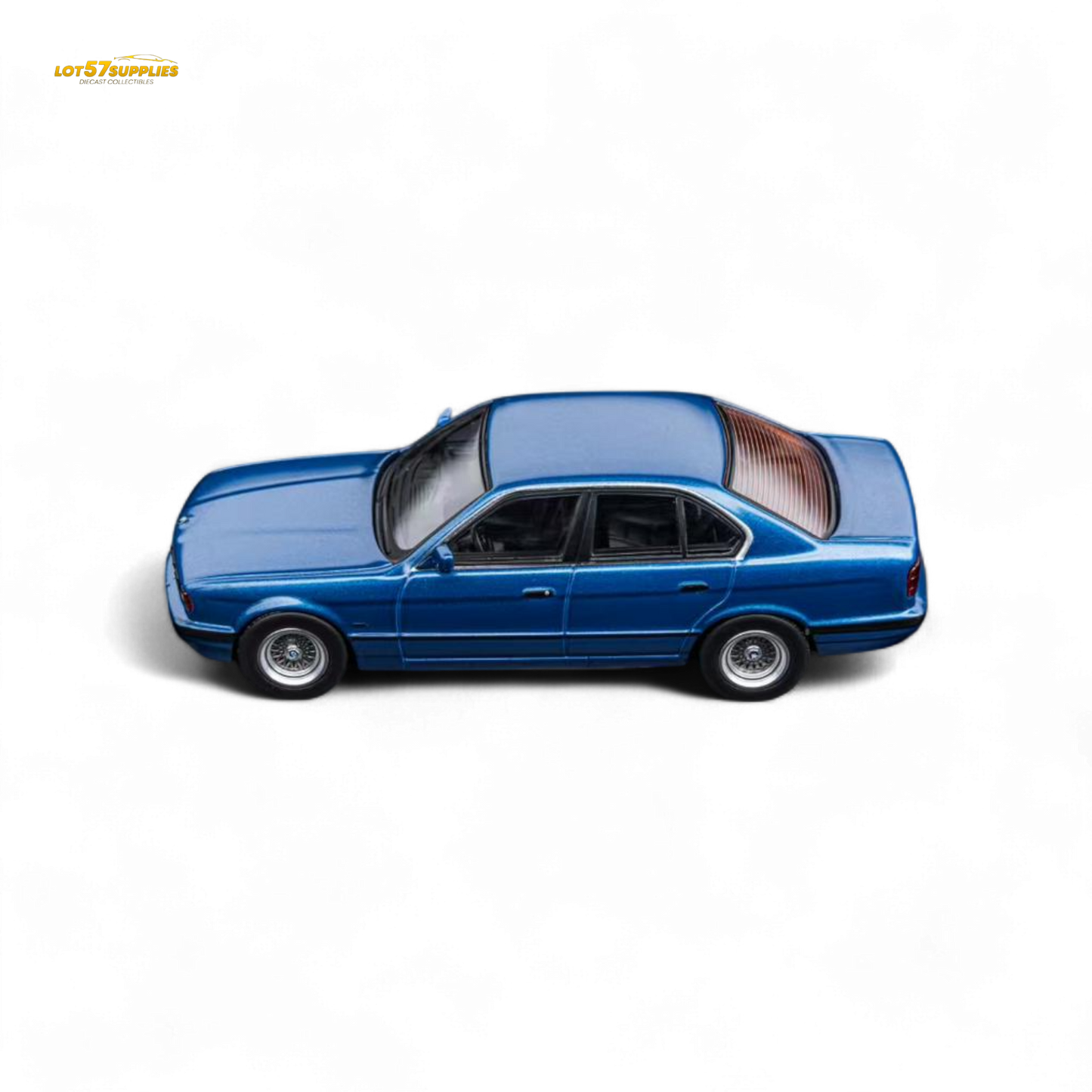 (Pre-Order) DCM BMW E34 5-Series Sedan - Avis Metallic Blue 1:64