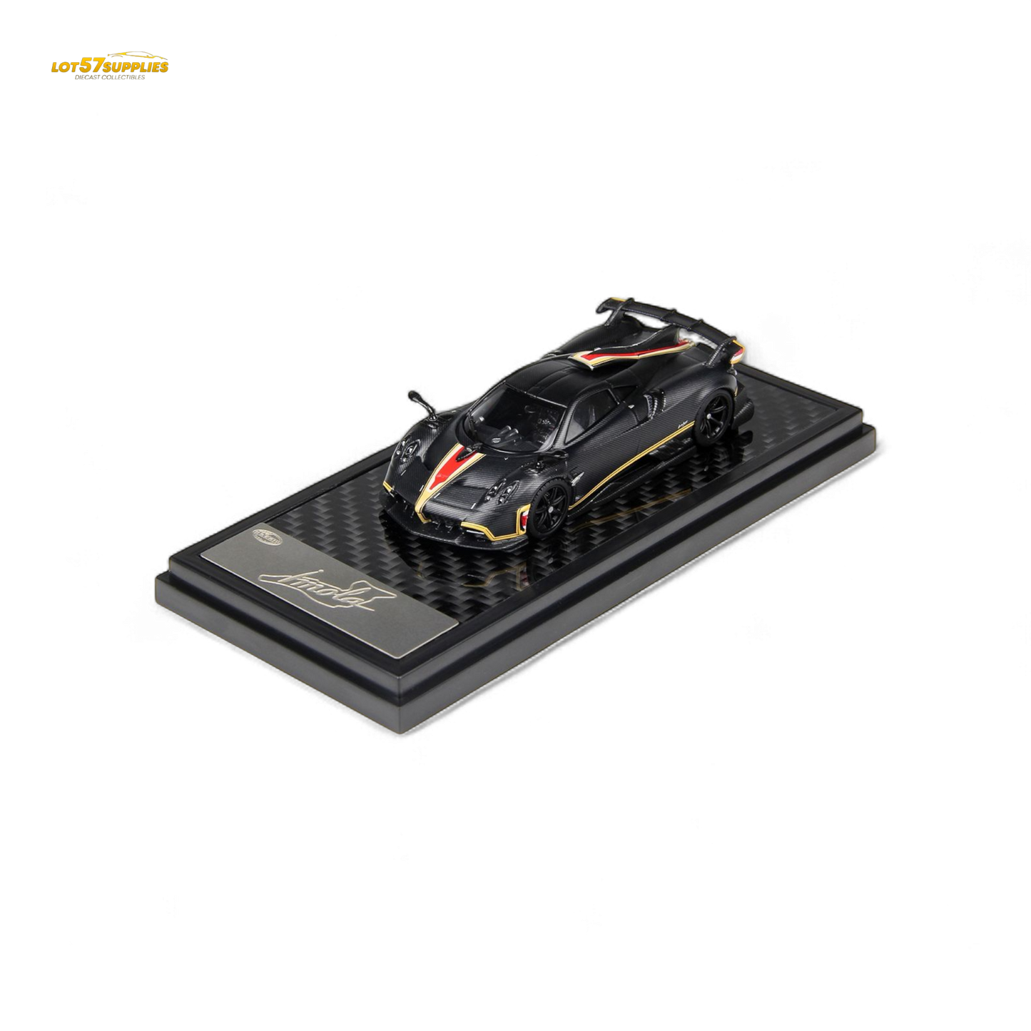(Pre-Order) LCD Pagani Imola Matte Black Carbon 1:64