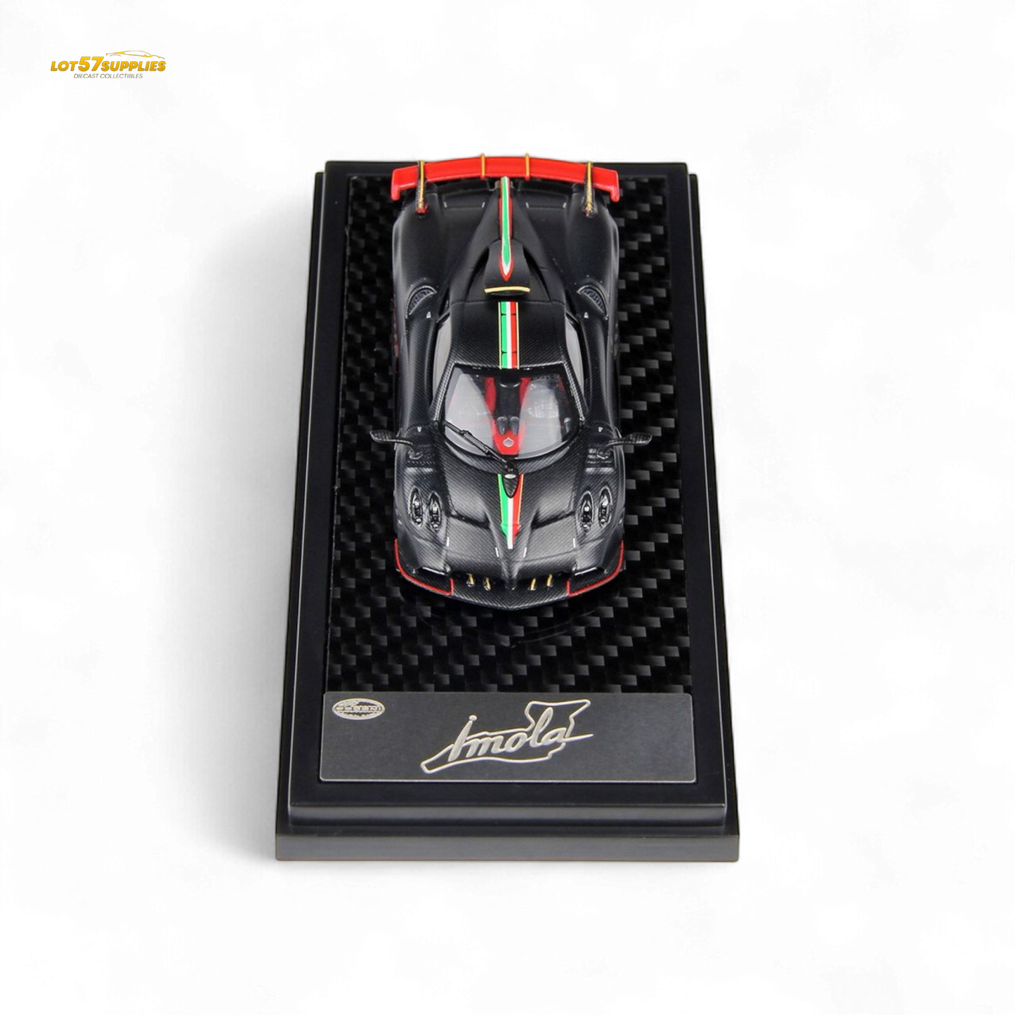 LCD Pagani Imola Matte Black Carbon 1:64