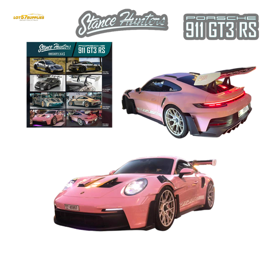(Pre-Order) Stance Hunters Porsche 911 GT3 RS (992) Pink Sakura 1:64