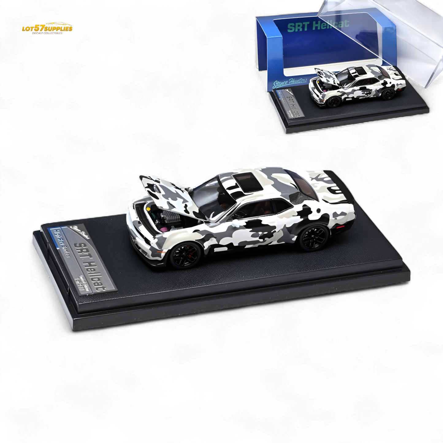 (Pre-Order) Stance Hunters Dodge Challenger SRT Hellcat Arctic Camo 1:64