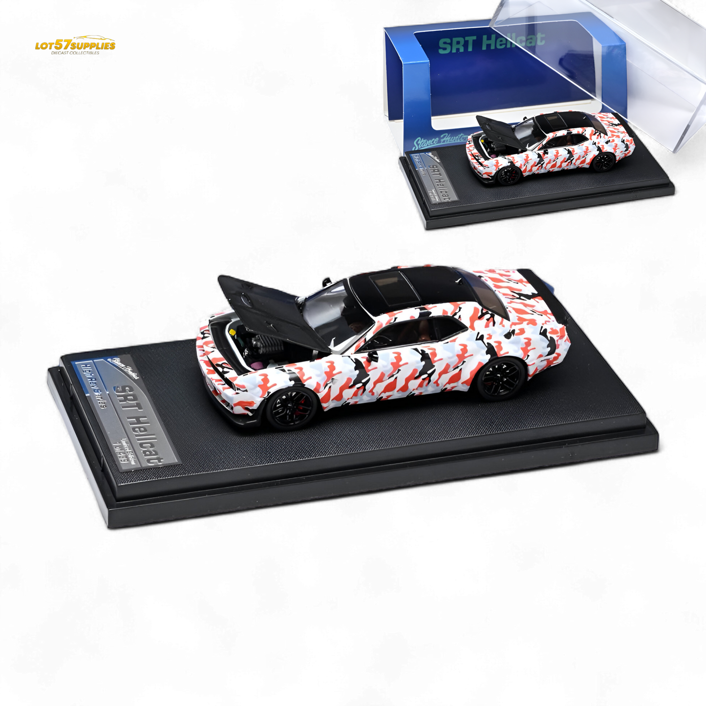 (Pre-Order) Stance Hunters Dodge Challenger SRT Hellcat DPM Desert Orange Gray - 1:64