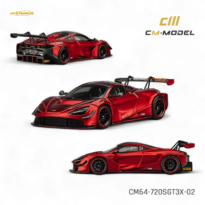 (Pre-Order) CM Model McLaren 720S GT3X - Metallic Red 1:64