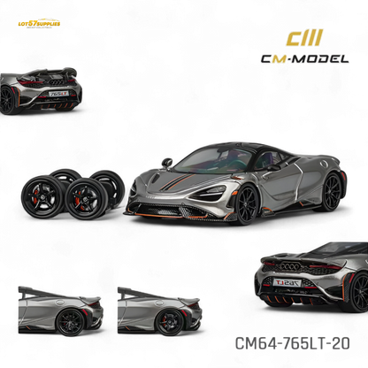 (Pre-Order) CM Model McLaren 765LT - Silver Gray 1:64