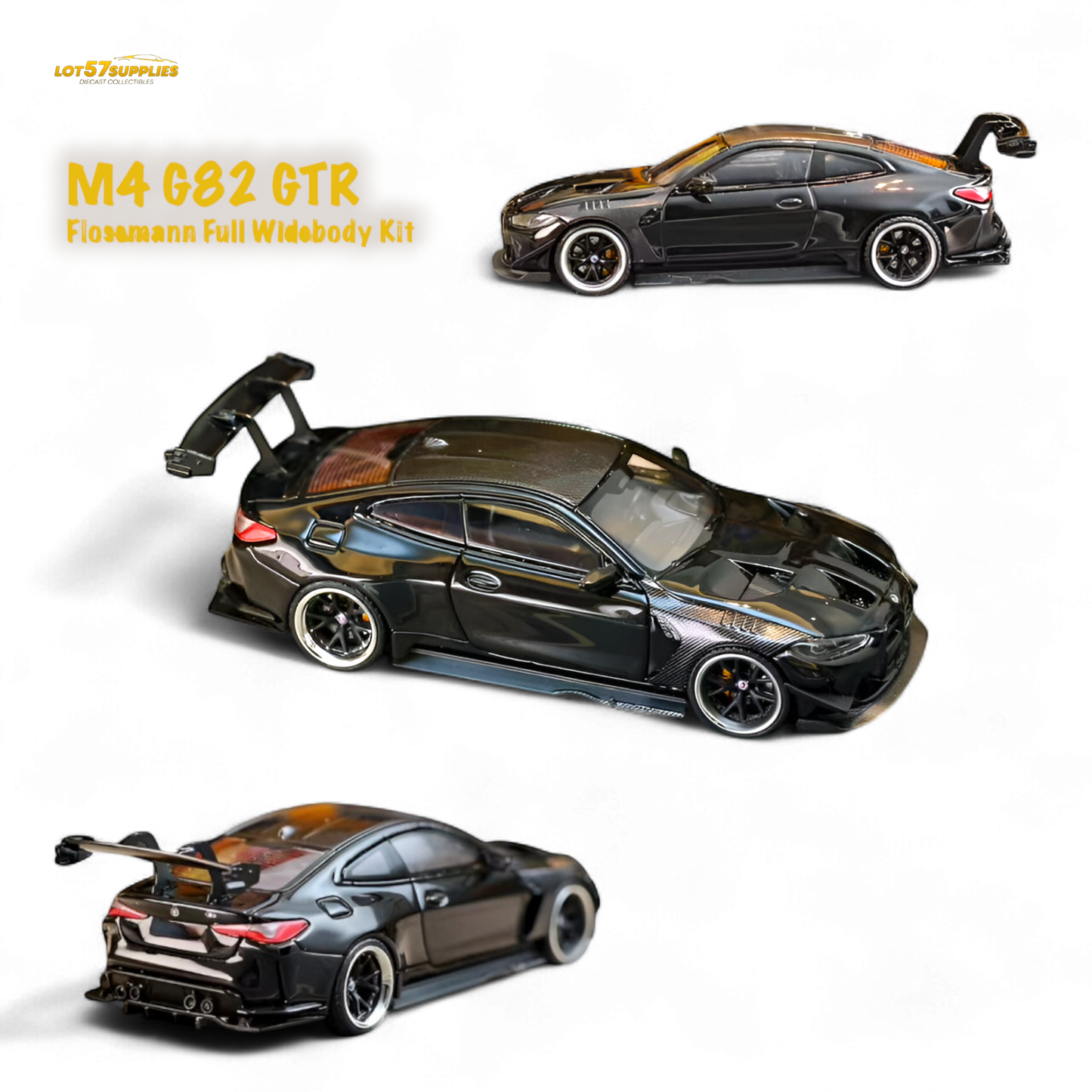 (Pre-Order) SW BMW M4 G82 Widebody Kit Bright Black 1:64