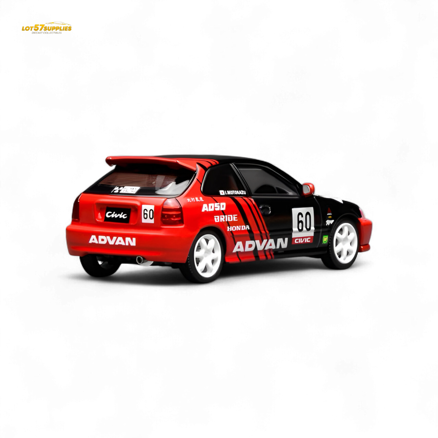 (Pre-Order) Motorhelix Honda Civic Type R EK9 Advan Livery 1:64