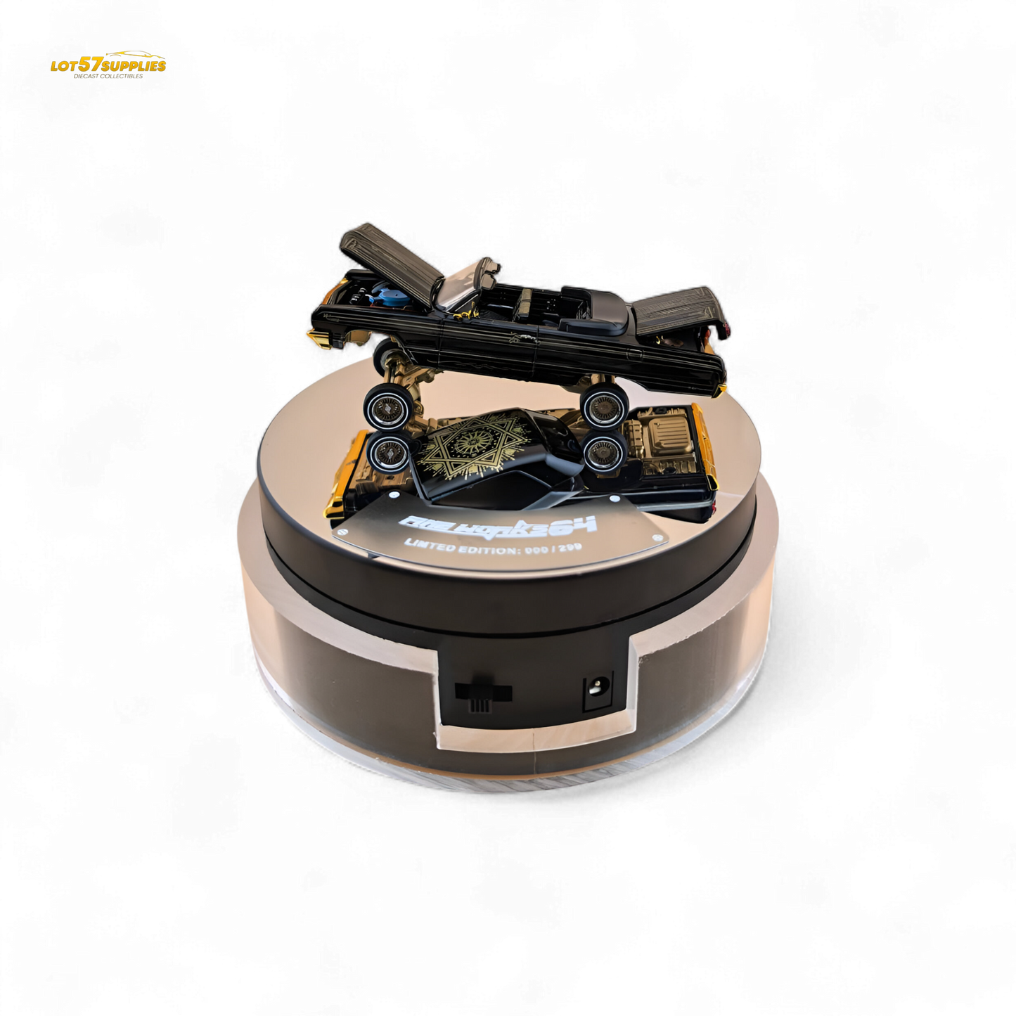 (Pre-Order) Fine Works64 Chevrolet Impala Lowrider - Black / Gold - 1:64