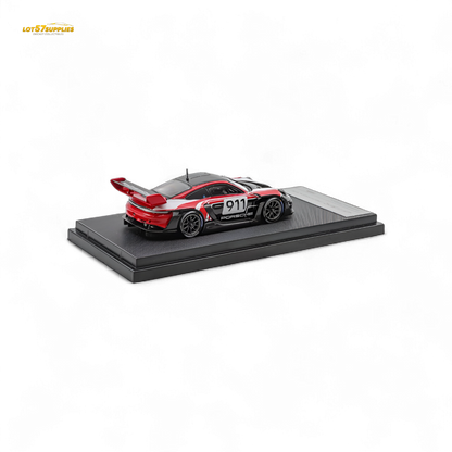 (Pre-Order) HKM 911 GT3 R Rennsport - Red-White #911 1:64